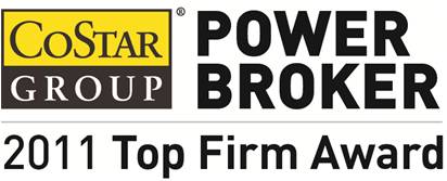 DAUM COMMERCIAL REAL ESTATE SERVICES HONORED WITH 2011 COSTAR POWER BROKER AWARD